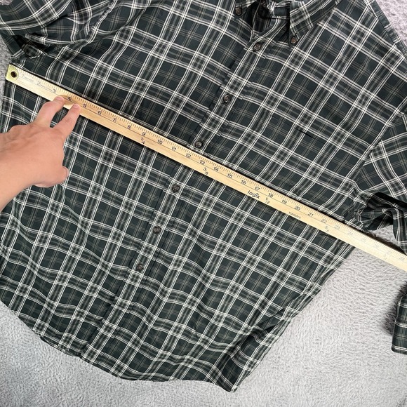 Vintage C C Filson Seattle Shirt Mens Large Green Plaid Lightweight Long Sleeve - Picture 7 of 9